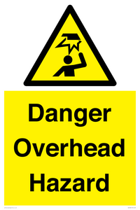 Danger Overhead Hazard